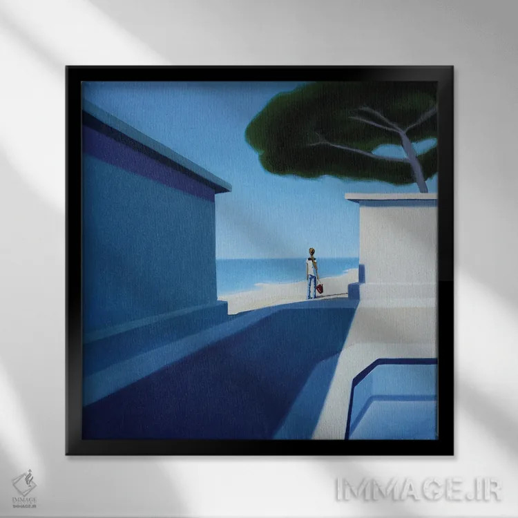 تابلو قفس اثر هیوگو پوندز - نمای قابدار مشکی