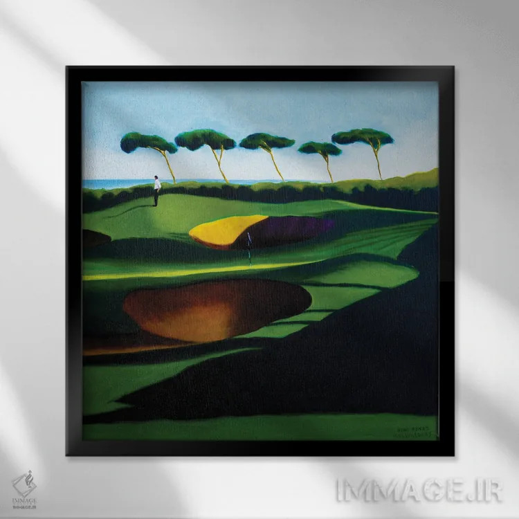 تابلو در انتظار فردا اثر هیوگو پوندز - نمای قابدار مشکی