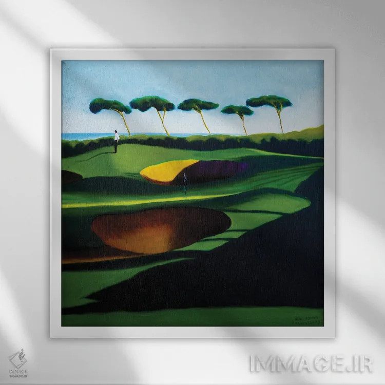 تابلو در انتظار فردا اثر هیوگو پوندز - نمای قابدار سفید