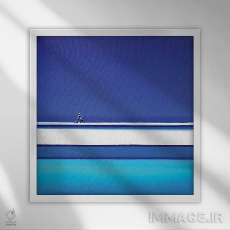 تابلو قدمزدن عصرگاهی اثر هیوگو پوندز - نمای قابدار سفید