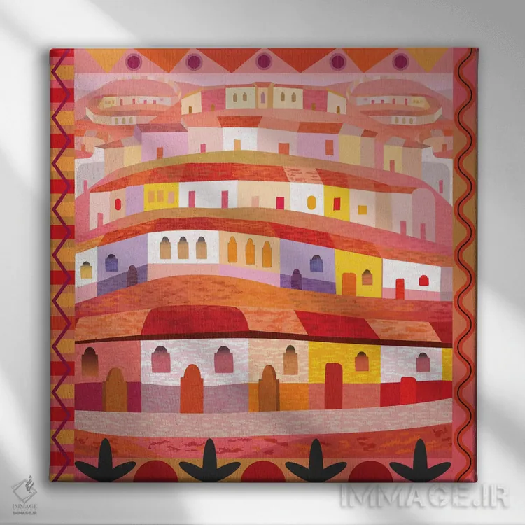 تابلو سونورای کوچک (مربع) اثر چارلز هارکر - نمای روبهرو روی دیوار