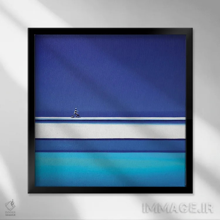 تابلو قدمزدن عصرگاهی اثر هیوگو پوندز - نمای قابدار مشکی