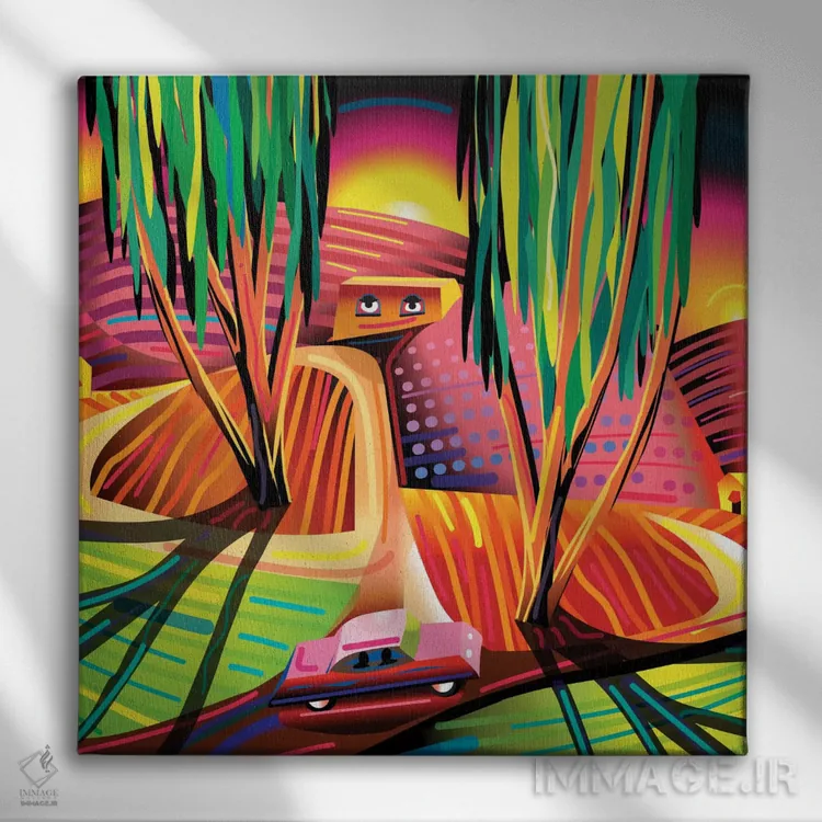 تابلو جمهوری گوریلها اثر چارلز هارکر - نمای روبهرو روی دیوار