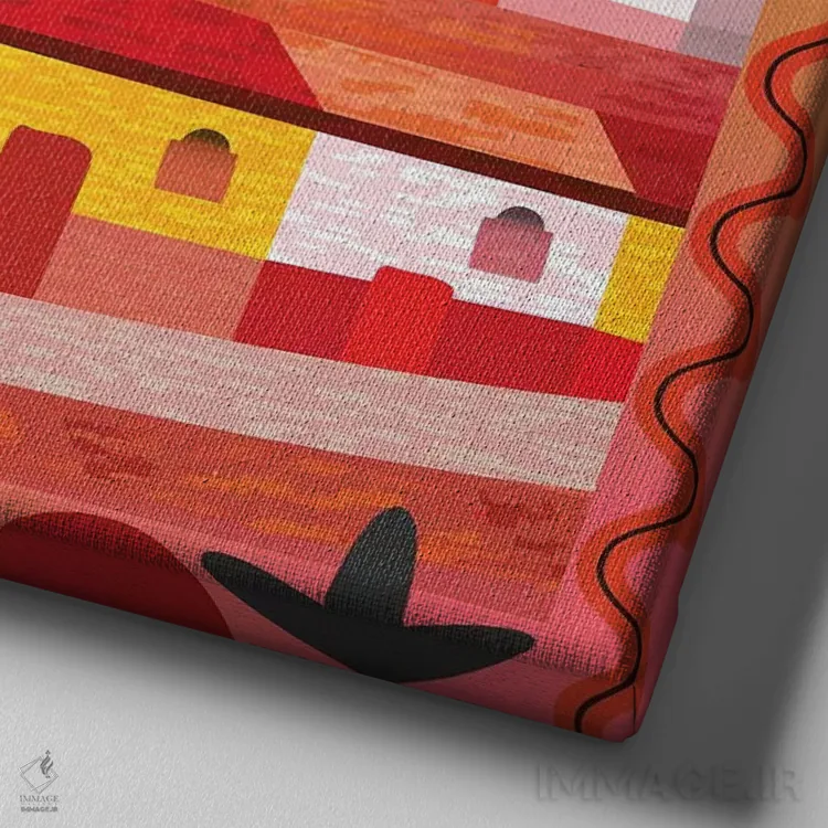 تابلو سونورای کوچک (مربع) اثر چارلز هارکر - نمای نزدیک بافت بوم