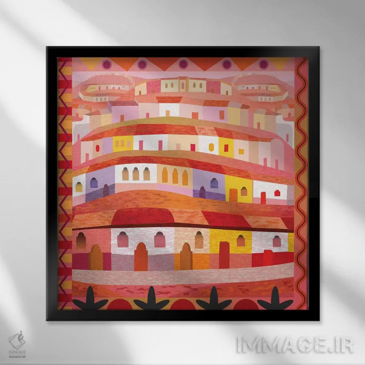 تابلو سونورای کوچک (مربع) اثر چارلز هارکر - نمای قابدار مشکی