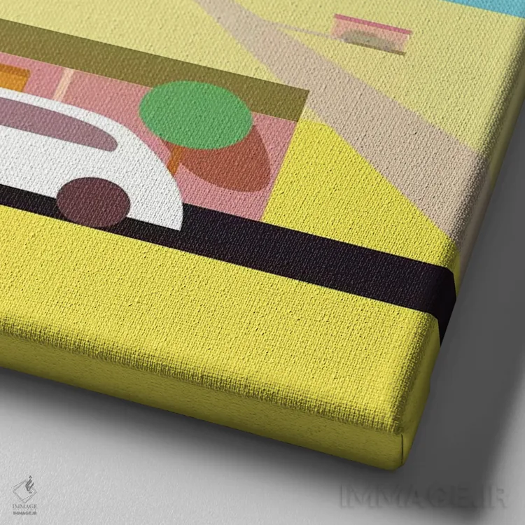 تابلو مار د کورتیز (نام مکانی - دریای کورتز) اثر چارلز هارکر - نمای نزدیک بافت بوم