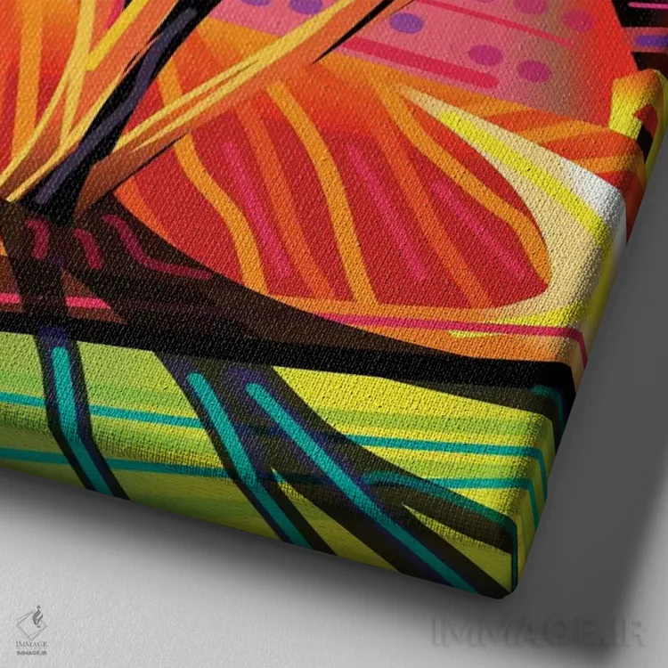 تابلو جمهوری گوریلها اثر چارلز هارکر - نمای نزدیک بافت بوم