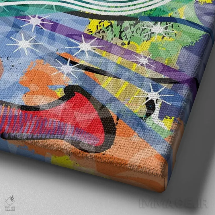 تابلو ماریسوس (غذاهای دریایی به اسپانیایی) اثر چارلز هارکر - نمای نزدیک بافت بوم