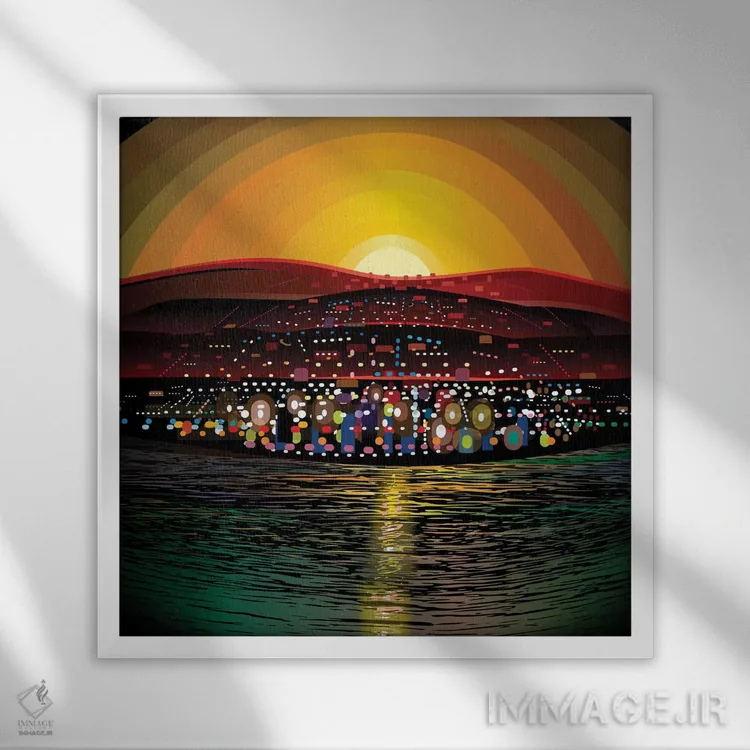 تابلو جزیره فرشته اثر چارلز هارکر - نمای قابدار سفید