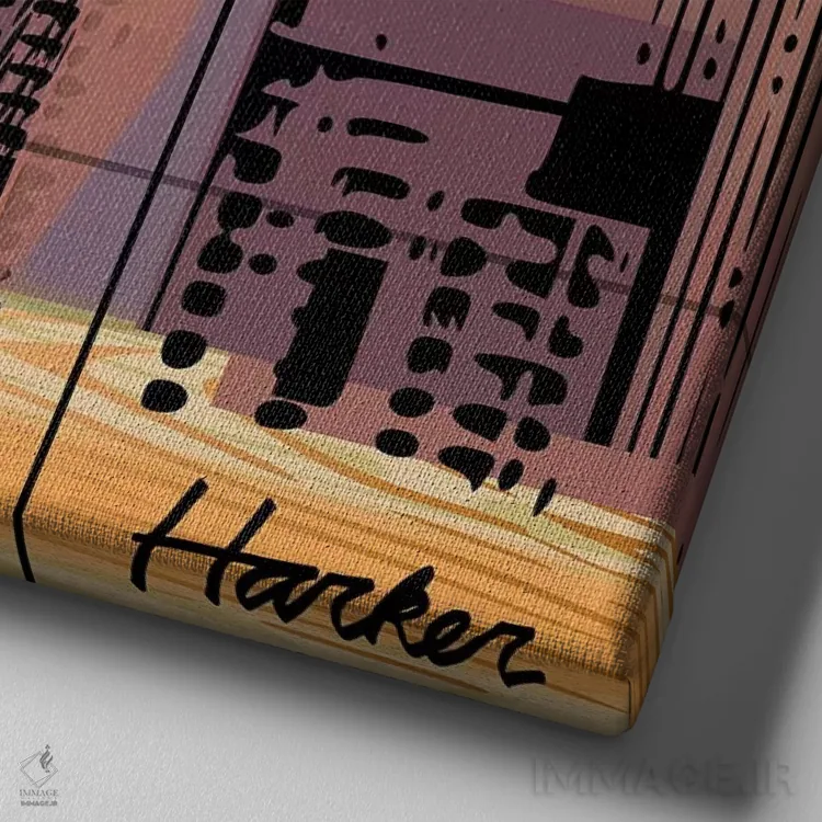 تابلو دالاس اثر چارلز هارکر - نمای نزدیک بافت بوم