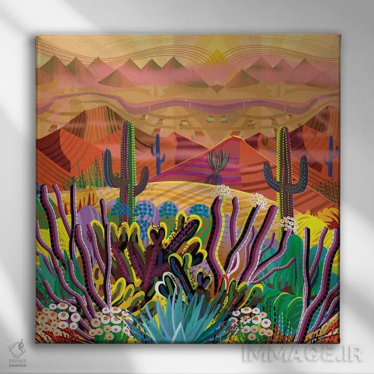 تابلو دره بهشت اثر چارلز هارکر - نمای روبهرو روی دیوار