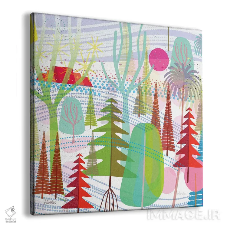 تابلو تپههای سفید شنی اثر چارلز هارکر - نمای پرسپکتیو محصول