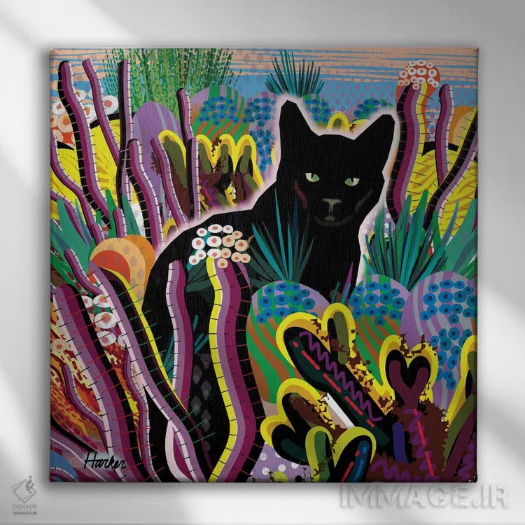 تابلو کوکو زیر درخت سماق اثر چارلز هارکر - نمای روبهرو روی دیوار