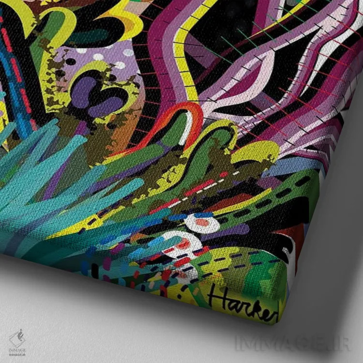 تابلو ۲۰ بلیساریو دومینگز (آدرس/مکان خاص) اثر چارلز هارکر - نمای نزدیک بافت بوم