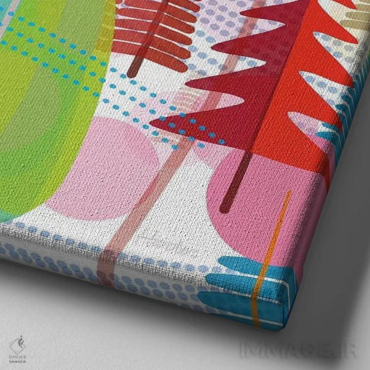 تابلو تپههای سفید شنی اثر چارلز هارکر - نمای نزدیک بافت بوم