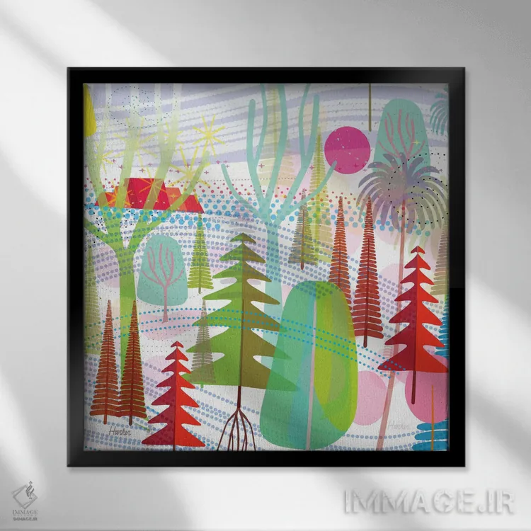 تابلو تپههای سفید شنی اثر چارلز هارکر - نمای قابدار مشکی