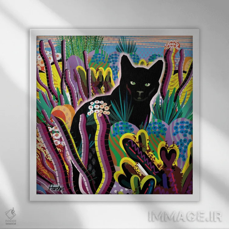 تابلو کوکو زیر درخت سماق اثر چارلز هارکر - نمای قابدار سفید