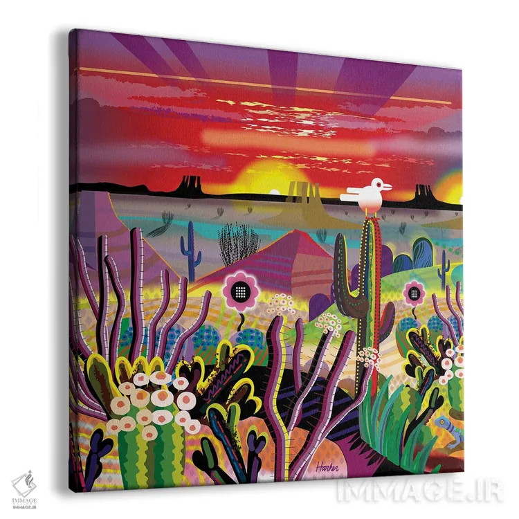 تابلو باغ بیابانی در طلوع اثر چارلز هارکر - نمای پرسپکتیو محصول