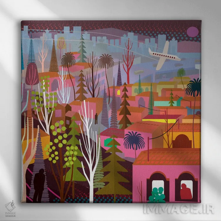 تابلو پریفریکو سور (بزرگراه جنوبی شهر) اثر چارلز هارکر - نمای روبهرو روی دیوار