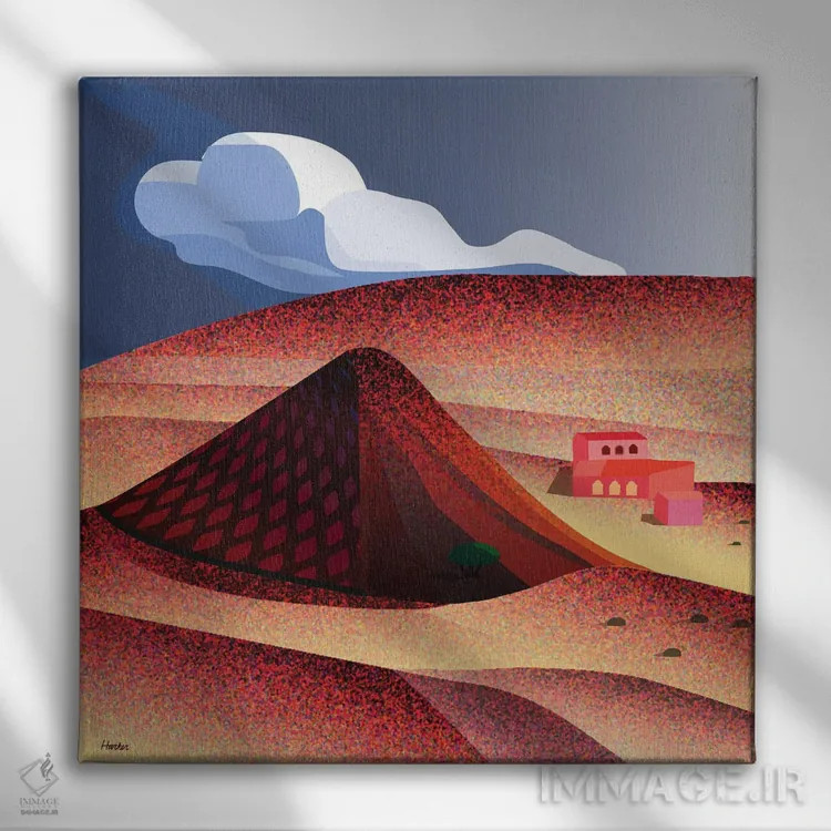 تابلو دره موجاوی اثر چارلز هارکر - نمای روبهرو روی دیوار