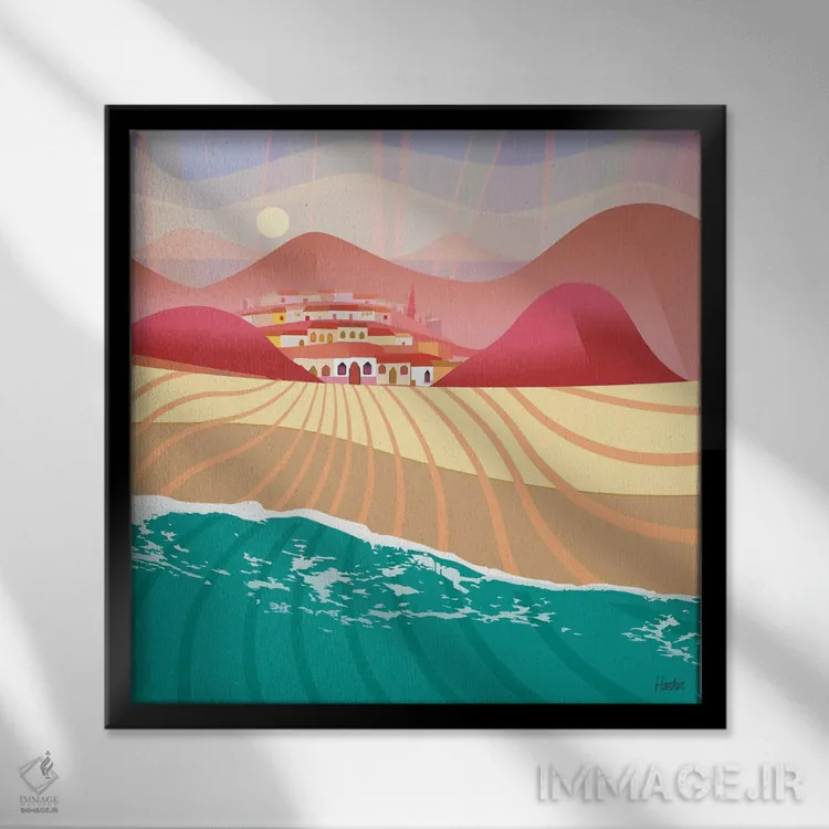 تابلو سان فیلیپه (شهر ساحلی مکزیک) اثر چارلز هارکر - نمای قابدار مشکی