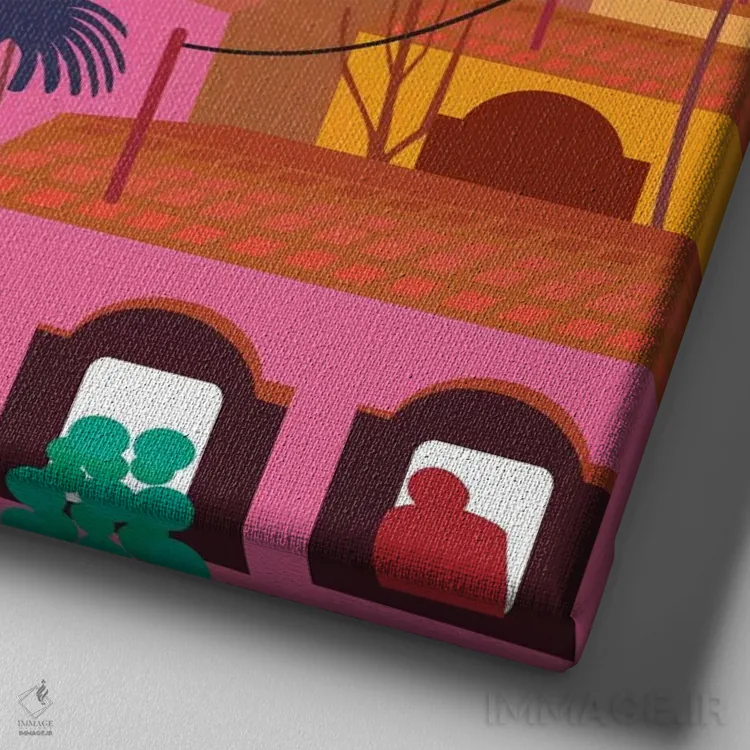 تابلو پریفریکو سور (بزرگراه جنوبی شهر) اثر چارلز هارکر - نمای نزدیک بافت بوم