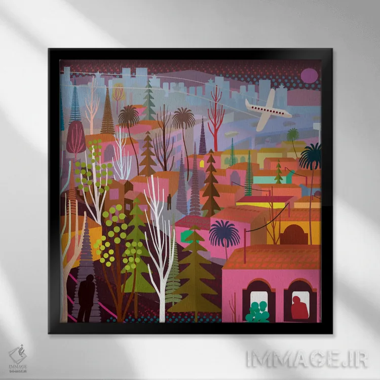 تابلو پریفریکو سور (بزرگراه جنوبی شهر) اثر چارلز هارکر - نمای قابدار مشکی