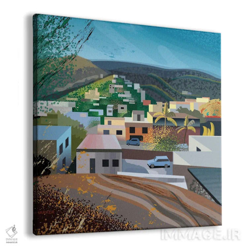 تابلو لاس رامبلاس (خیابان یا محله اسپانیایی) اثر چارلز هارکر - نمای پرسپکتیو محصول