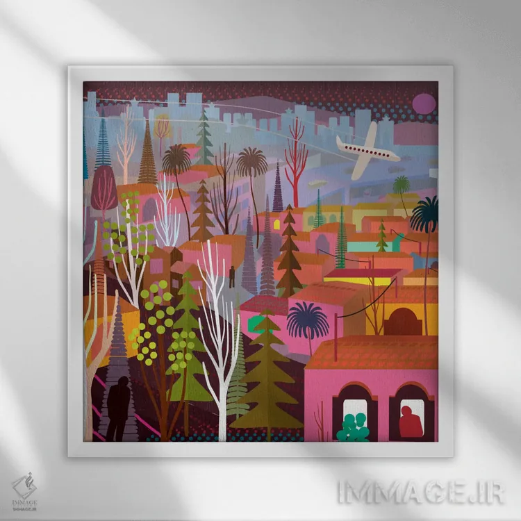 تابلو پریفریکو سور (بزرگراه جنوبی شهر) اثر چارلز هارکر - نمای قابدار سفید