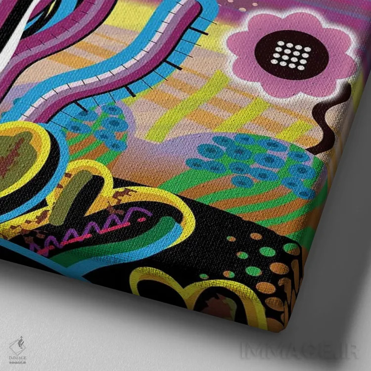 تابلو کراون کینگ (محله/منطقه) اثر چارلز هارکر - نمای نزدیک بافت بوم