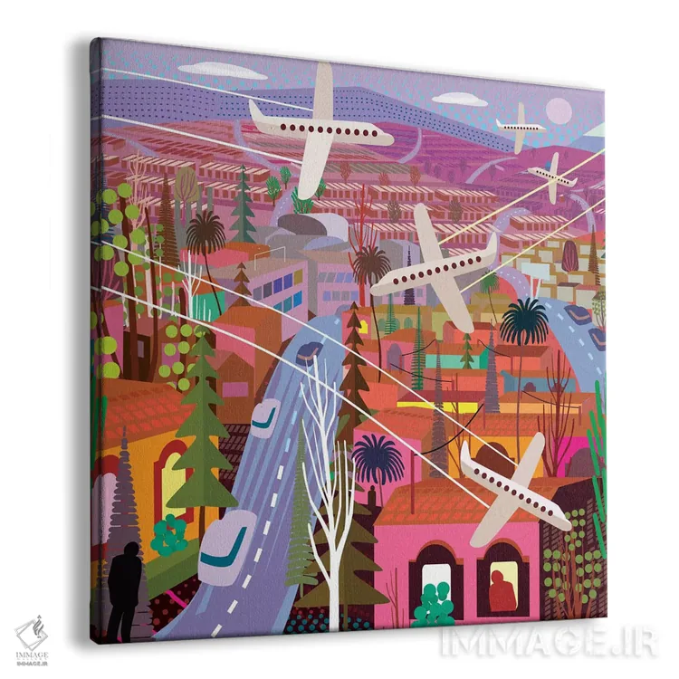 تابلو پوپوکاتپتل از بلوار سانست (کوه آتشفشانی مکزیک) اثر چارلز هارکر - نمای پرسپکتیو محصول