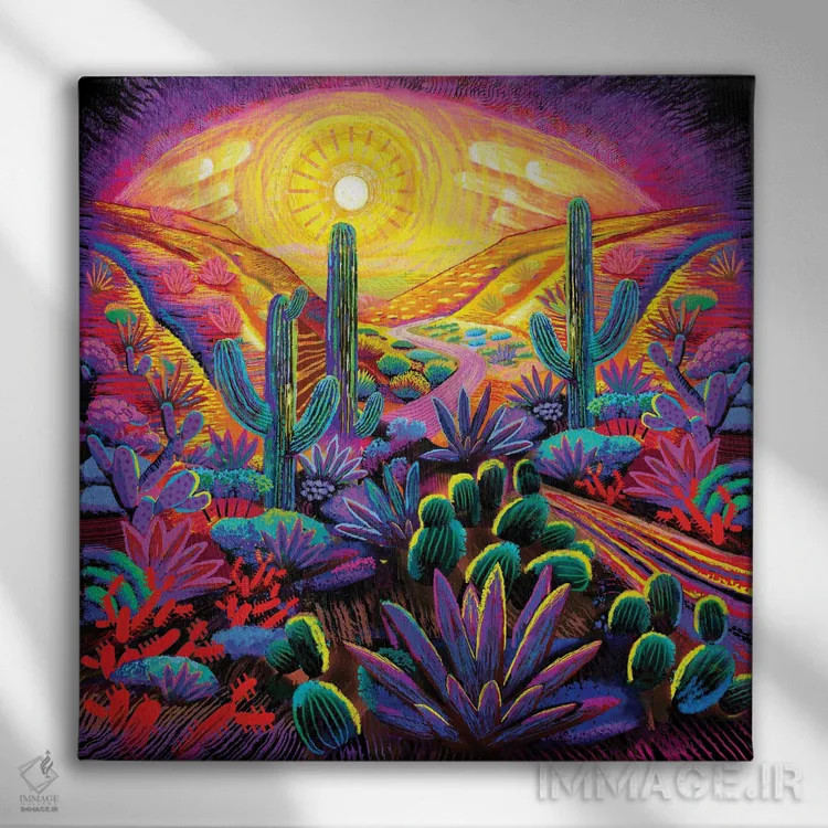 تابلو فانتزی پارک ساگوارو اثر چارلز هارکر - نمای روبهرو روی دیوار