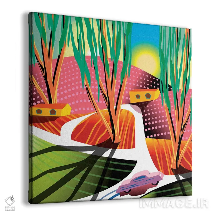 تابلو سفر به پارک الیژن (پارک معروف لسآنجلس) اثر چارلز هارکر - نمای پرسپکتیو محصول