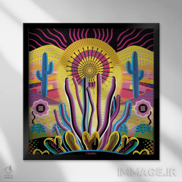 تابلو کراون کینگ (محله/منطقه) اثر چارلز هارکر - نمای قابدار مشکی