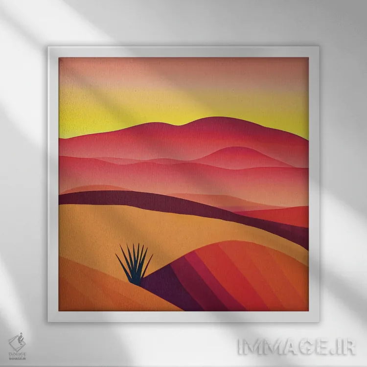 تابلو شنهای تکیلا (نماد منطقه مکزیک) اثر چارلز هارکر - نمای قابدار سفید