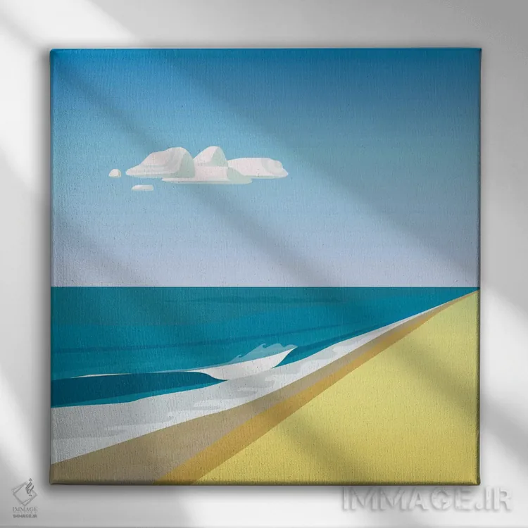 تابلو ساحل روتکو (اشاره به نقاش انتزاعی) اثر چارلز هارکر - نمای روبهرو روی دیوار