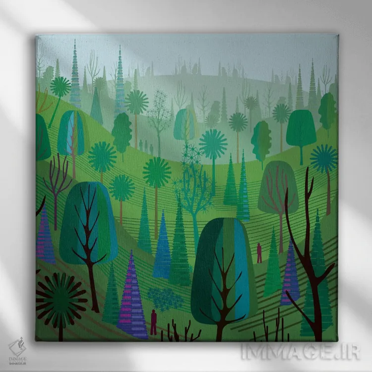 تابلو پارک الیژن اثر چارلز هارکر - نمای روبهرو روی دیوار