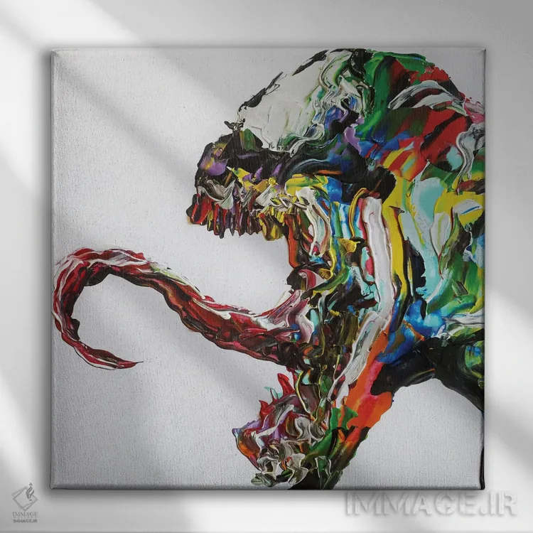 تابلو ونوم انتزاعی اثر اندرو هار - نمای روبهرو روی دیوار