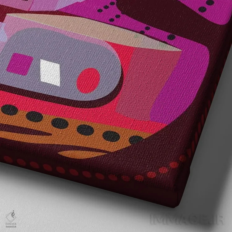 تابلو دریاچه نقرهای (نام محله/دریاچه) اثر چارلز هارکر - نمای نزدیک بافت بوم