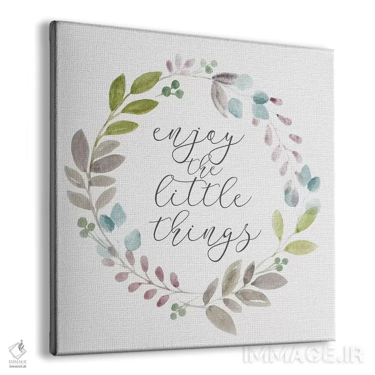 تابلو حلقه گیاهی: از چیزهای کوچک لذت ببر اثر هارتورکس (استودیو هنری) - نمای پرسپکتیو محصول