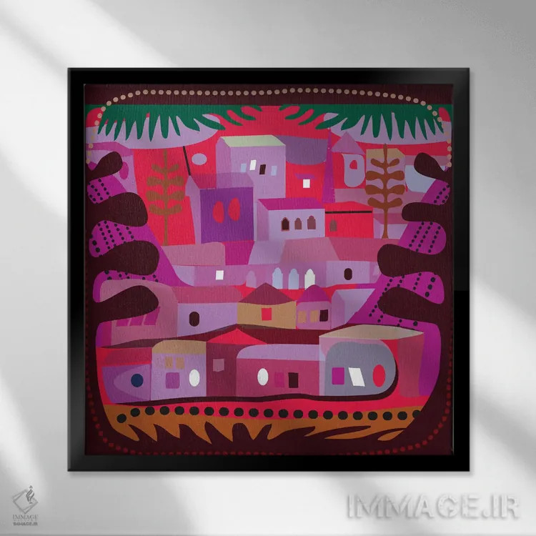 تابلو دریاچه نقرهای (نام محله/دریاچه) اثر چارلز هارکر - نمای قابدار مشکی