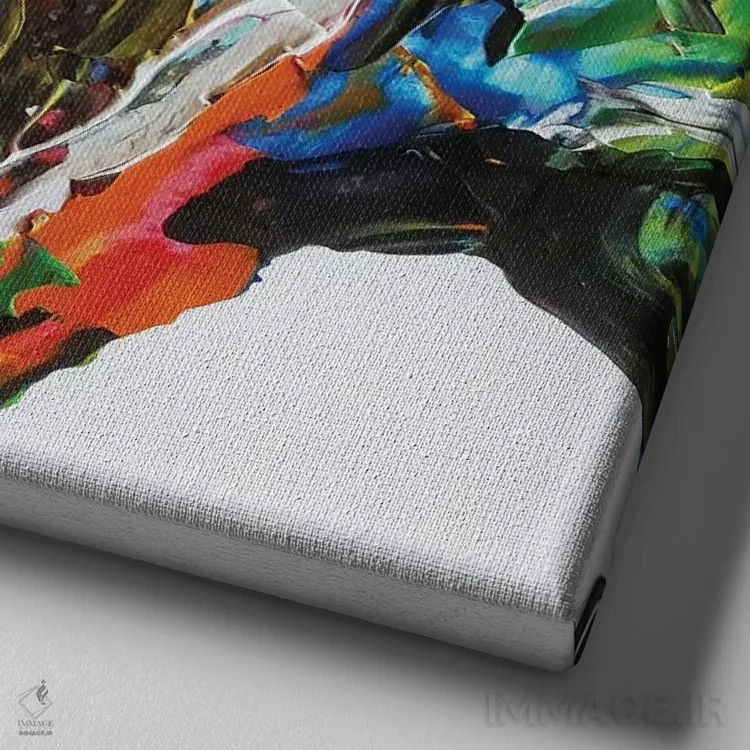 تابلو ونوم انتزاعی اثر اندرو هار - نمای نزدیک بافت بوم