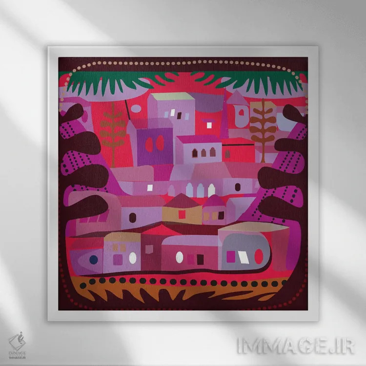 تابلو دریاچه نقرهای (نام محله/دریاچه) اثر چارلز هارکر - نمای قابدار سفید