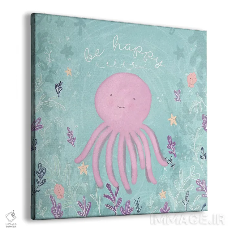 تابلو پری دریایی و اختاپوس دوم اثر هارتورکس (استودیو هنری) - نمای پرسپکتیو محصول