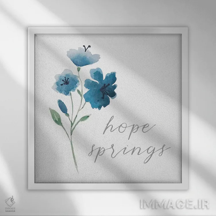 تابلو گلهای وحشی و احساس سوم اثر هارتورکس (استودیو هنری) - نمای قابدار سفید