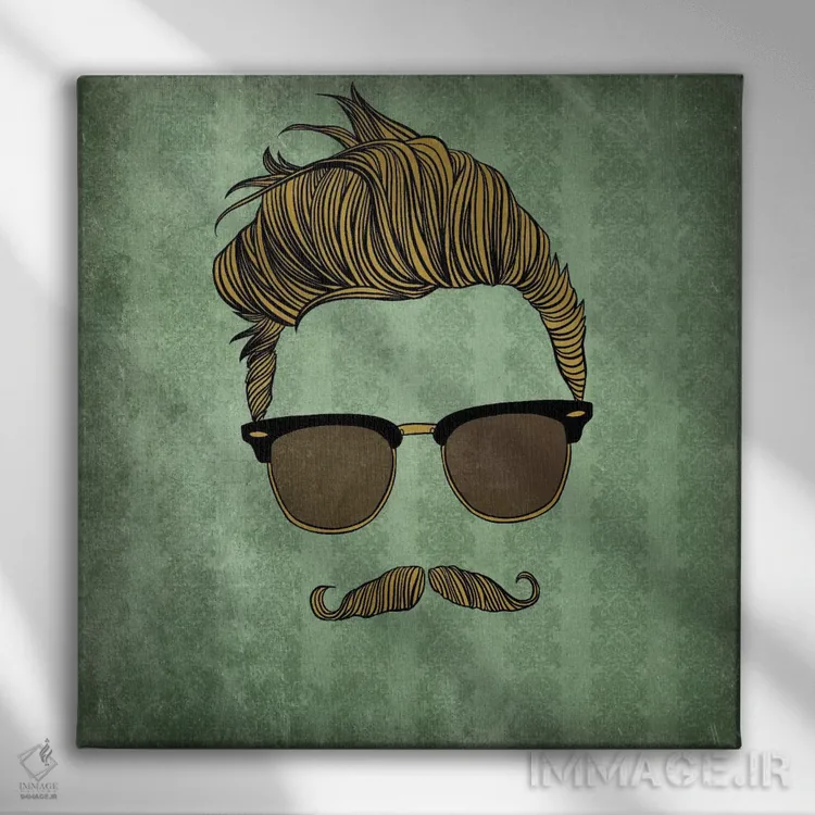 تابلو ریش دستهدوچرخهای اثر فایو بای فایو کالکتیو - نمای روبهرو روی دیوار