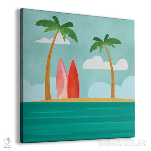 تابلو منطقه موجسواری کارائیب اثر آندریا هازه - نمای پرسپکتیو محصول