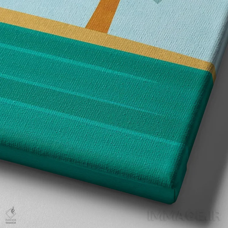 تابلو منطقه موجسواری کارائیب اثر آندریا هازه - نمای نزدیک بافت بوم