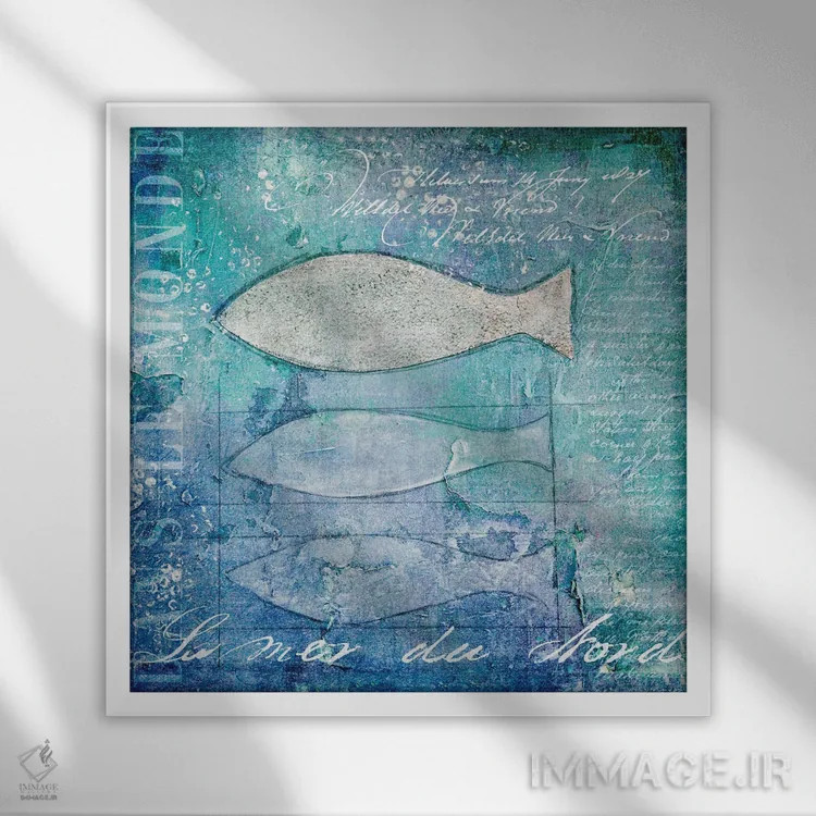 تابلو ساحلنشینی سوم اثر آندریا هازه - نمای قابدار سفید