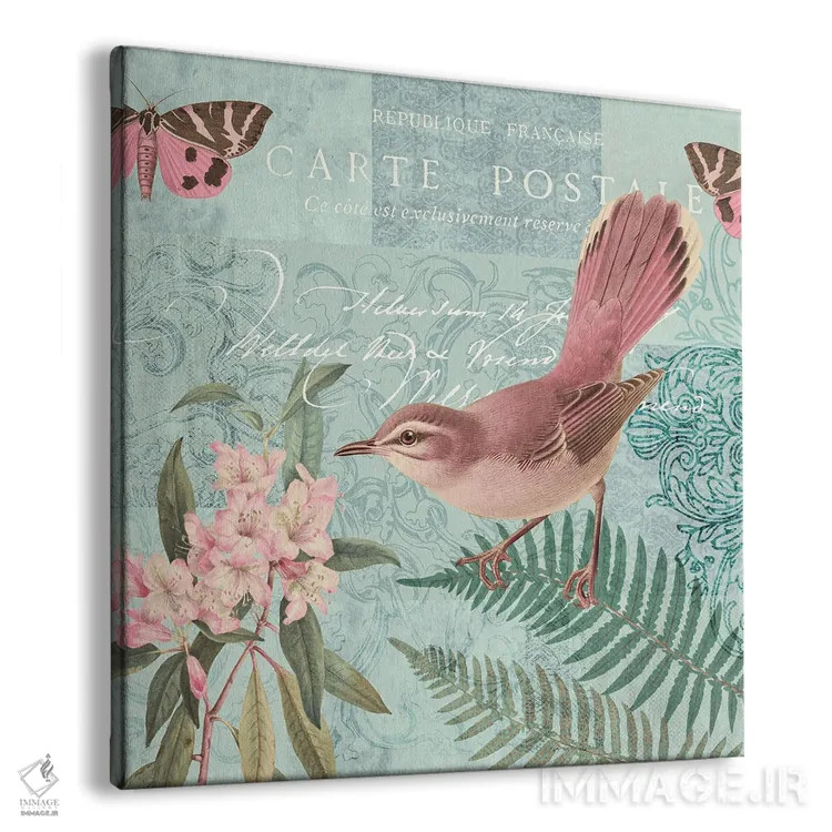 تابلو باغ پرندگان قدیمی اثر آندریا هازه - نمای پرسپکتیو محصول